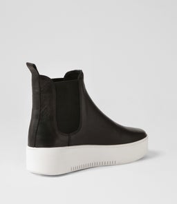 WYLDER DJ BLACK WHITE SOLE LEATHER ELASTIC