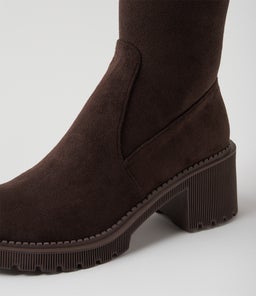 ZINA DJ CHOC STRETCH MICROSUEDE
