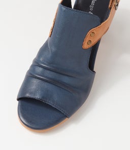 BALLARAT DJ NAVY DK TAN LEATHER