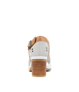 BALLARAT DJ WHITE DK TAN LEATHER