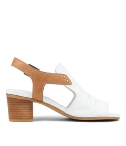 BALLARAT DJ WHITE DK TAN LEATHER