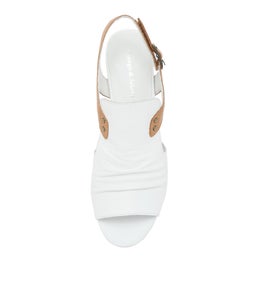 BALLARAT DJ WHITE DK TAN LEATHER