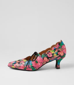 CADDIE DJ BLACK FLOWERMANIA LEATHER