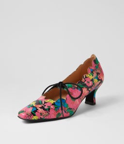 CADDIE DJ BLACK FLOWERMANIA LEATHER