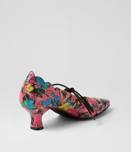 CADDIE DJ BLACK FLOWERMANIA LEATHER