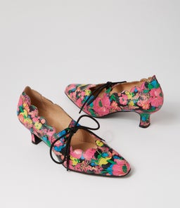 CADDIE DJ BLACK FLOWERMANIA LEATHER