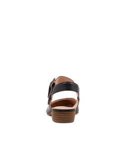 EARTHA DJ BLACK NATURAL HEEL LEATHER