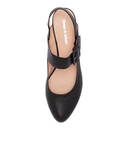 EARTHA DJ BLACK NATURAL HEEL LEATHER