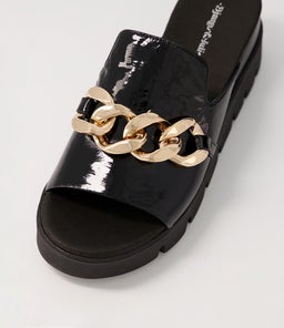 RABLISE DJ BLACK BLACK&BLACK PATENT SOLE