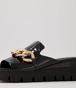 RABLISE DJ BLACK BLACK&BLACK PATENT SOLE