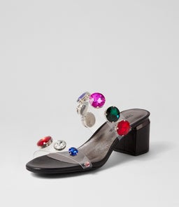 SANCIA DJ CLEAR BLACK BRIGHT JEWEL VINYLITE LEATHER