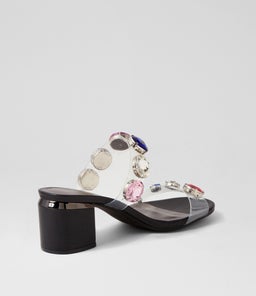 SANCIA DJ CLEAR BLACK BRIGHT JEWEL VINYLITE LEATHER