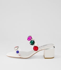SANCIA DJ CLEAR WHITE BRIGHT JEWEL VINYLITE LEATHER