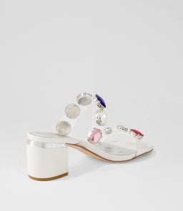 SANCIA DJ CLEAR WHITE BRIGHT JEWEL VINYLITE LEATHER