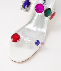 SANCIA DJ CLEAR WHITE BRIGHT JEWEL VINYLITE LEATHER