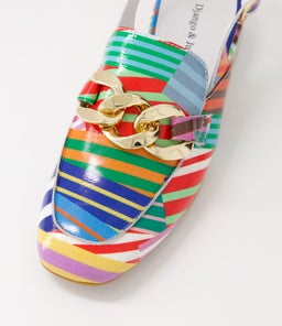 VABOR DJ STRIPE MULTI PATENT LEATHER