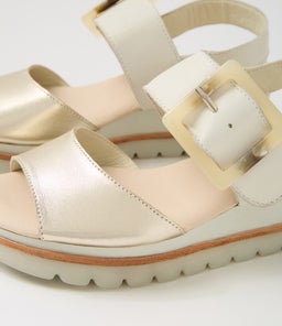 WACIE DJ PALE GOLD IVORY LEATHER