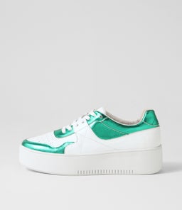 WABECA DJ EMERALD METALLIC WHITE LEATHER LEATHER