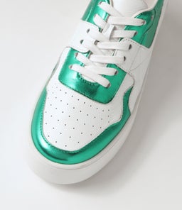 WABECA DJ EMERALD METALLIC WHITE LEATHER LEATHER