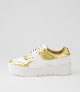 WABECA DJ OLD GOLD SHINE WHITE LEATHER LEATHER