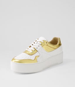 WABECA DJ OLD GOLD SHINE WHITE LEATHER LEATHER