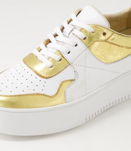 WABECA DJ OLD GOLD SHINE WHITE LEATHER LEATHER