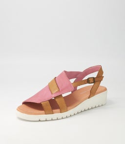 MACAELA DJL PRETTY PINK DK TAN WHITE SOLE LEATHER