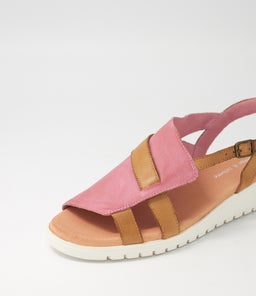 MACAELA DJL PRETTY PINK DK TAN WHITE SOLE LEATHER