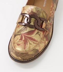 CORINA DJ VINTAGE METAL FLORAL LEATHER