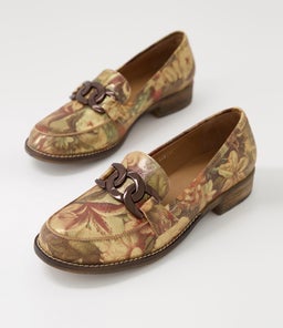 CORINA DJ VINTAGE METAL FLORAL LEATHER