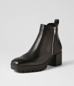 DINIS DJ BLACK BLACK HEEL LEATHER
