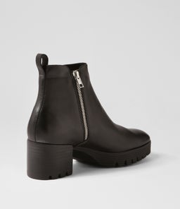 DINIS DJ BLACK BLACK HEEL LEATHER