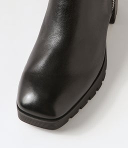 DINIS DJ BLACK BLACK HEEL LEATHER