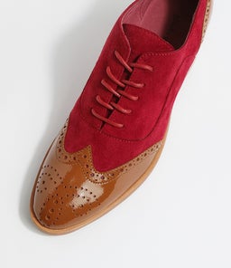 DARBEY DJ TAN BERRY PATENT SUEDE