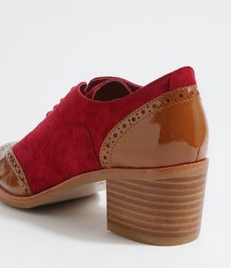 DARBEY DJ TAN BERRY PATENT SUEDE