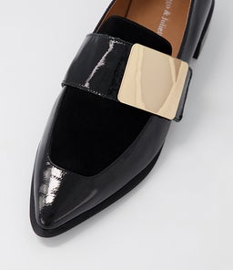 ERING DJ BLACK BLACK GOLD PATENT SUEDE