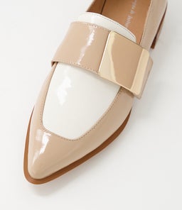 ERING DJ CAMEL IVORY GOLD PATENT LEATHER