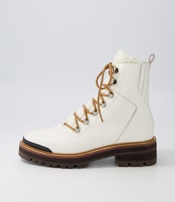 FISHER DJ WHITE BLACK TUMBLE LEATHER