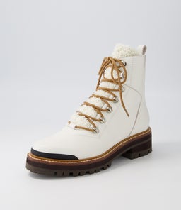 FISHER DJ WHITE BLACK TUMBLE LEATHER