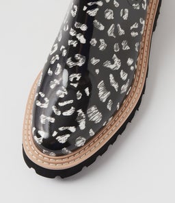 GUMMIE DJ BLACK&WHITE LEOPARD GUMBOOT
