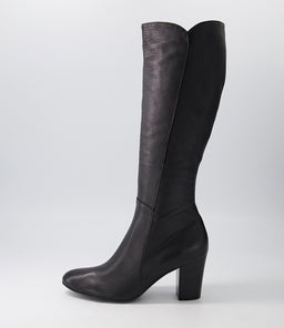LONSON DJ BLACK BLACK HEEL LEATHER