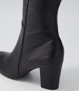 LONSON DJ BLACK BLACK HEEL LEATHER