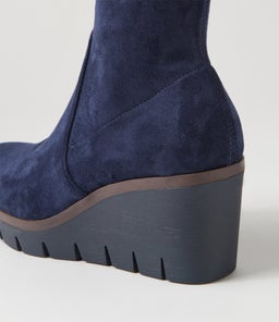 NIBAL DJ NAVY STRETCH MICROSUEDE