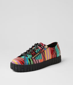 OSLOE DJ BLACK STRIPE MULTI PATENT LEATHER
