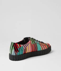 OSLOE DJ BLACK STRIPE MULTI PATENT LEATHER