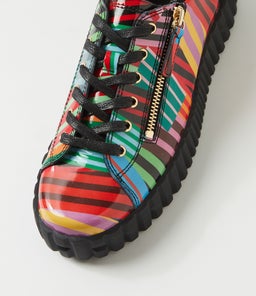 OSLOE DJ BLACK STRIPE MULTI PATENT LEATHER