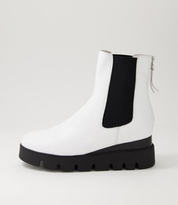 RINNIT DJ WHITE BLACK&BLACK LEATHER SOLE