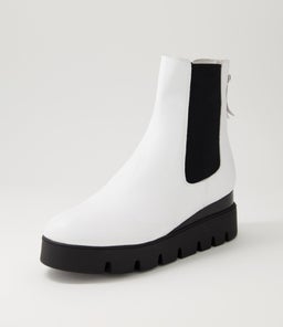 RINNIT DJ WHITE BLACK&BLACK LEATHER SOLE