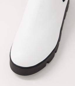 RINNIT DJ WHITE BLACK&BLACK LEATHER SOLE