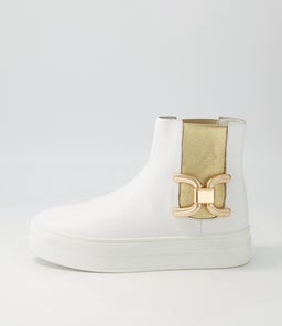 SCOTIAL DJ WHITE GOLD LEATHER ELASTIC